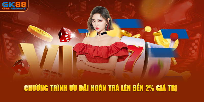 Chương trình ưu đãi hoàn trả cực giá trị lên đến 2% 